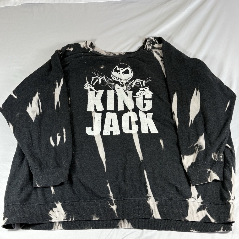 Nightmare Before Christmas Black Oversized Sweatshirt‎ Jack Skellington Size 6